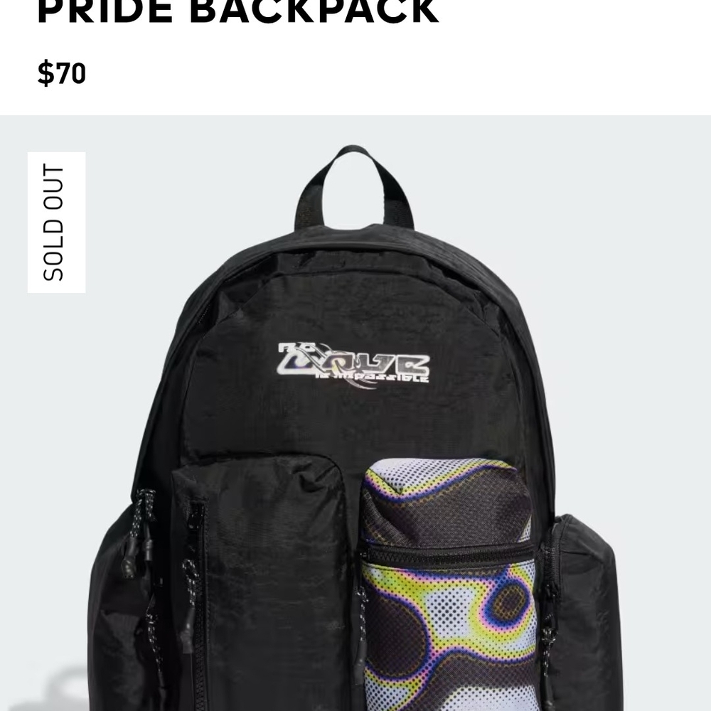 Black Adidas Pride Backpack.